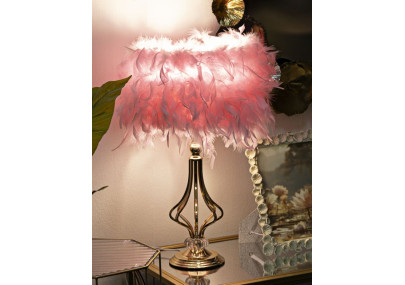 Lampe de Table Tarty Rose – Élégance Glam Ø 25x54 cm