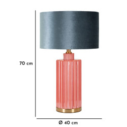Lampe de Table Hélène Tower – Glam et Contemporain Ø 40x70 cm