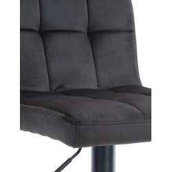 Tabouret de bar Pérou, velours noir.