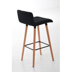 Tabouret de bar en tissu Lincoln noir