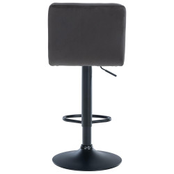 Tabouret de bar Pérou, velours noir noir