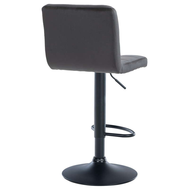 Tabouret de bar Pérou, velours noir.