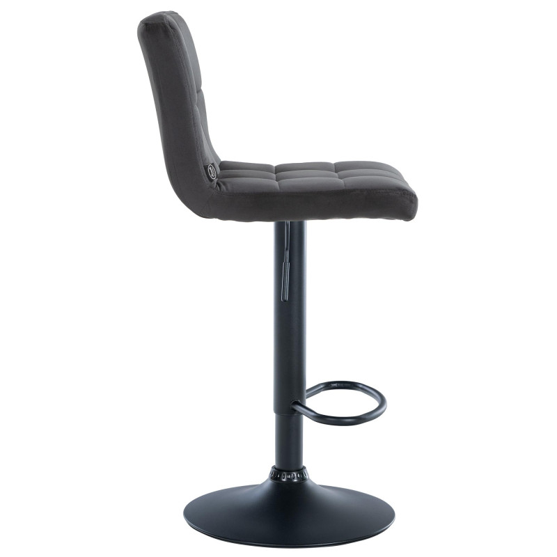 Tabouret de bar Pérou, velours noir.