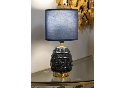 Lampe de Chevet Pigny Bleu – Style Moderne Ø 15x30,5 cm