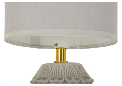 Lampe de Chevet Pigny Gris – Élégance Contemporaine Ø 15x30,5 cm