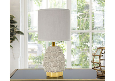 Lampe de Chevet Pigny Gris – Élégance Contemporaine Ø 15x30,5 cm