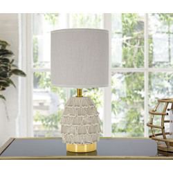 Lampe de Chevet Pigny Gris – Élégance Contemporaine Ø 15x30,5 cm