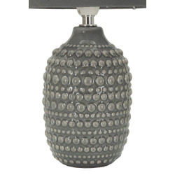 Lampe de Chevet Points Gris – Chic et Minimaliste Ø 15x30,5 cm