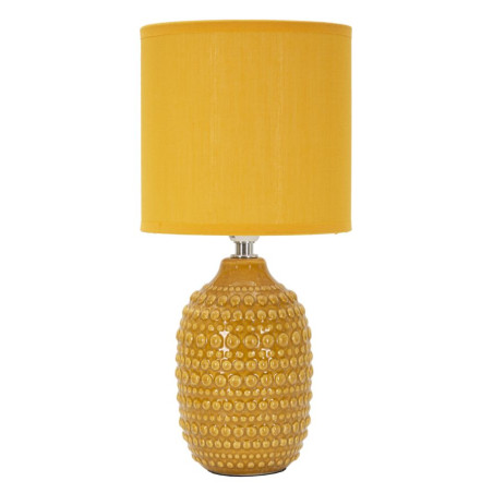 Lampe de Chevet Points Moutarde – Style Contemporain Ø 15x30,5 cm