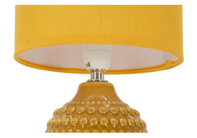 Lampe de Chevet Points Moutarde – Style Contemporain Ø 15x30,5 cm