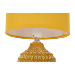 Lampe de Chevet Points Moutarde – Style Contemporain Ø 15x30,5 cm