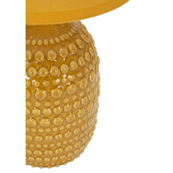 Lampe de Chevet Points Moutarde – Style Contemporain Ø 15x30,5 cm