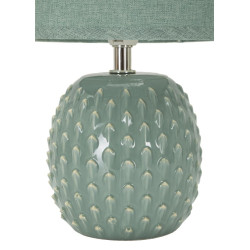 Lampe de Chevet Pontus Turquoise – Glam Contemporain Ø 14x27 cm