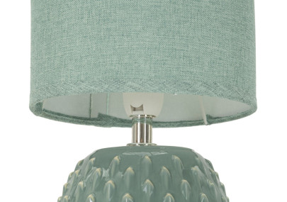 Lampe de Chevet Pontus Turquoise – Glam Contemporain Ø 14x27 cm