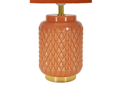 Lampe de Table Carrée Orange – Luxe et Minimaliste Ø 28x44 cm