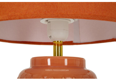 Lampe de Table Carrée Orange – Luxe et Minimaliste Ø 28x44 cm