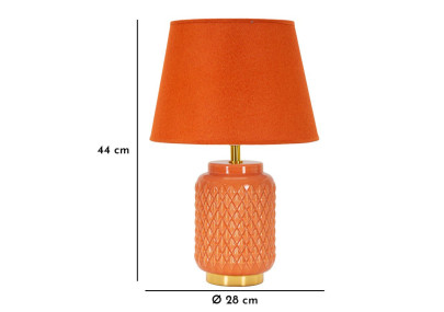 Lampe de Table Carrée Orange – Luxe et Minimaliste Ø 28x44 cm