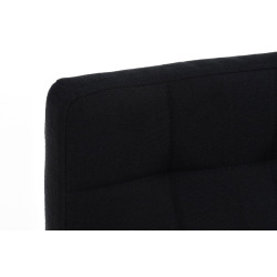 Tabouret de bar en tissu Lincoln noir