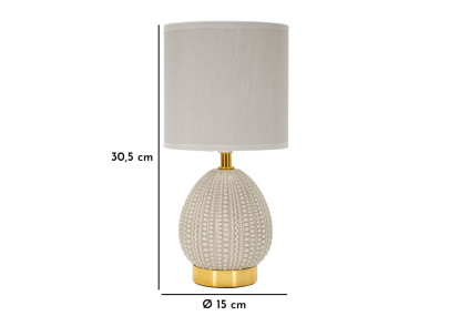 Lampe de Chevet Flavi Gris – Élégance Contemporaine Ø 15x30,5 cm