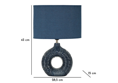 Lampe de table Seta Blue – Design Moderne 28,5 x 15 x 43 cm