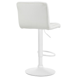 Tabouret de bar en velours blanc du Pérou crème