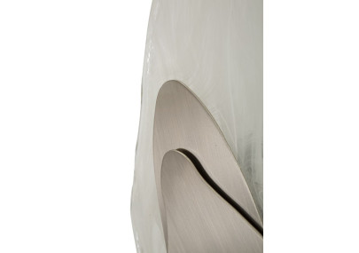 Applique Murale Océan Argent – Élégance Contemporaine 21x8x31 cm