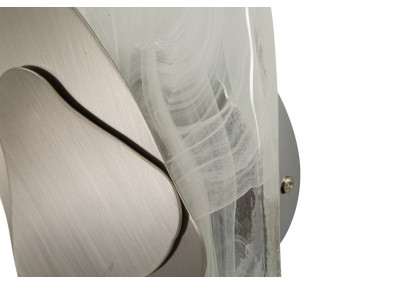 Applique Murale Océan Argent – Élégance Contemporaine 21x8x31 cm