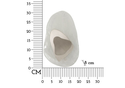 Applique Murale Océan Argent – Élégance Contemporaine 21x8x31 cm