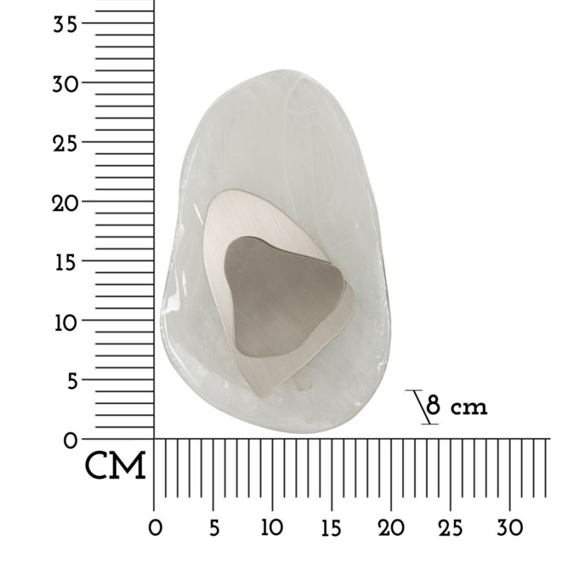 Applique Murale Océan Argent – Élégance Contemporaine 21x8x31 cm