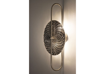 Applique Murale Argenté – Glam Contemporain 28x15x54 cm