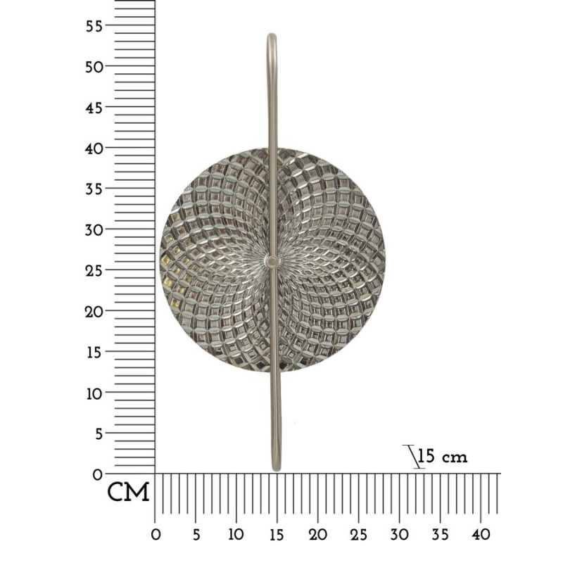 Applique Murale Argenté – Glam Contemporain 28x15x54 cm