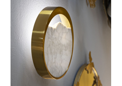 Applique Murale Marbre – Style Minimaliste 24x6x24 cm