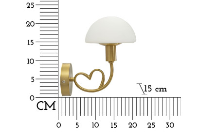 Applique Murale Lovy Gold – Glam et Élégant 23x15x22 cm