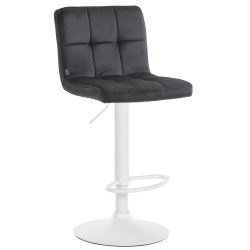 Barhocker Peru Samt weiß