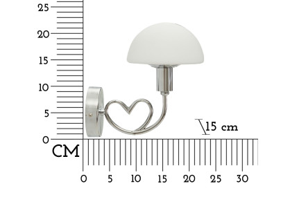 Applique Murale Lovy Argent – Élégance Contemporaine 23x15x22 cm