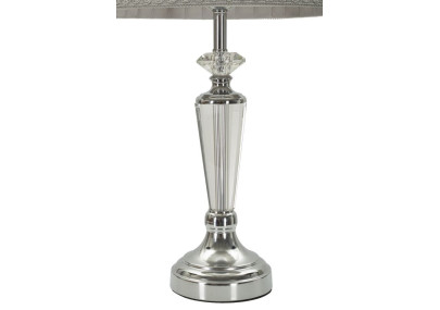 Lampe de Table Argenté – Luxe Contemporain Ø 30x56 cm