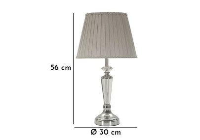 Lampe de Table Argenté – Luxe Contemporain Ø 30x56 cm