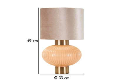 Lampe de Table Perly -W- – Élégance Glam Ø 33x49 cm