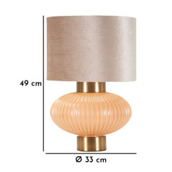 Lampe de Table Perly -W- – Élégance Glam Ø 33x49 cm