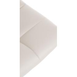 Tabouret de bar Jerry, similicuir, chromé, blanc