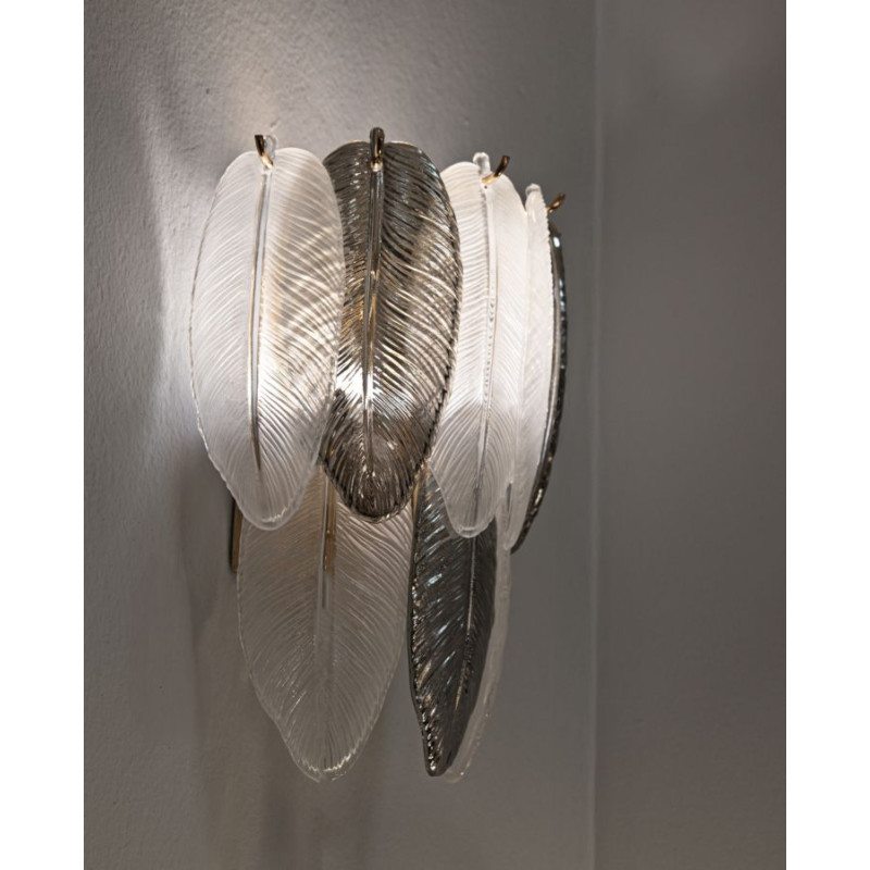 Applique Murale Leafy – Élégance Glam 24x15x29 cm