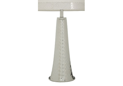 Lampe de Table Tower Argent – Luxe Contemporain 30x54 cm