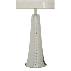 Lampe de Table Tower Argent – Luxe Contemporain 30x54 cm