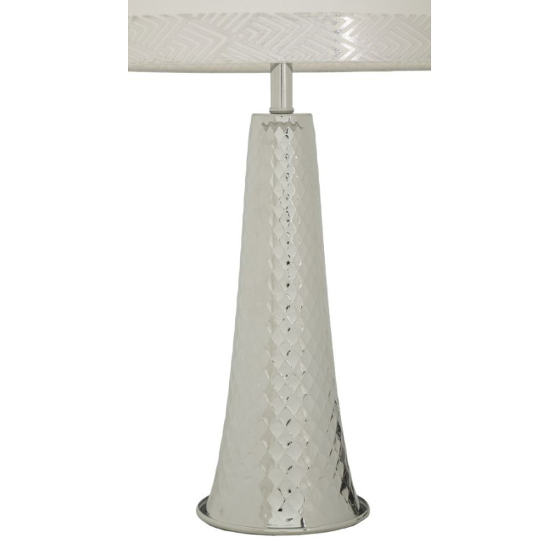 Lampe de Table Tower Argent – Luxe Contemporain 30x54 cm