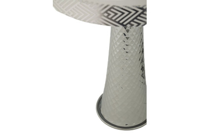 Lampe de Table Tower Argent – Luxe Contemporain 30x54 cm