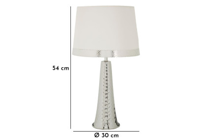 Lampe de Table Tower Argent – Luxe Contemporain 30x54 cm