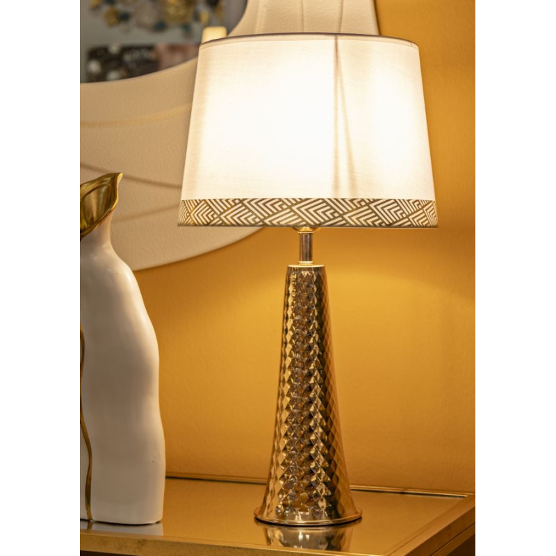 Lampe de Table Tower Or – Chic et Élégance Ø 30x54 cm