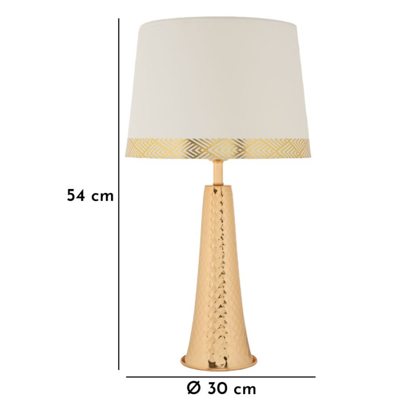 Lampe de Table Tower Or – Chic et Élégance Ø 30x54 cm