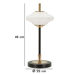 Lampe de Table Vintage – Luxe et Glam Ø 22x46 cm