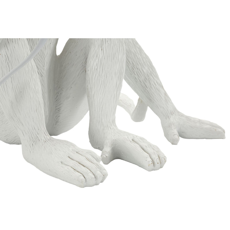 Lampe de Table Singe Assis Blanc – Élégance Chic 33x33x32 cm
